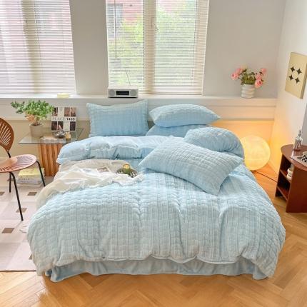 91家纺网 家纺一手货源 找家纺 （总）金爱家 2023新款全消光牛奶绒獭兔毛绒四件套