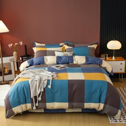 91家纺网 家纺一手货源 找家纺 乐视 2024新款加厚高密全棉磨毛四件套 莫吉托