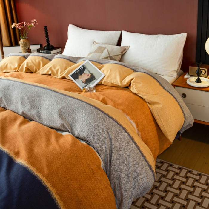 91家纺网 家纺一手货源 找家纺 乐视 2024新款加厚高密全棉磨毛被套 卡弗尔