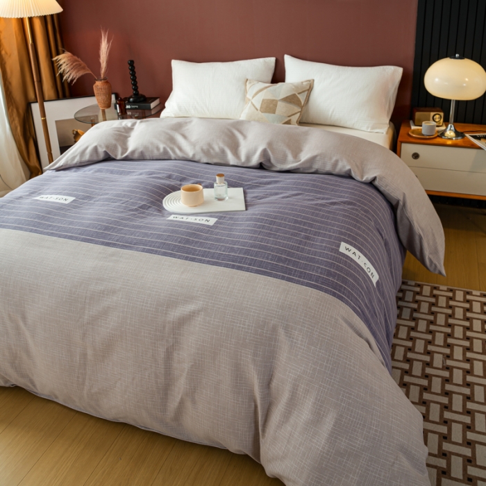 91家纺网 家纺一手货源 找家纺 乐视 2024新款加厚高密全棉磨毛被套 艾文