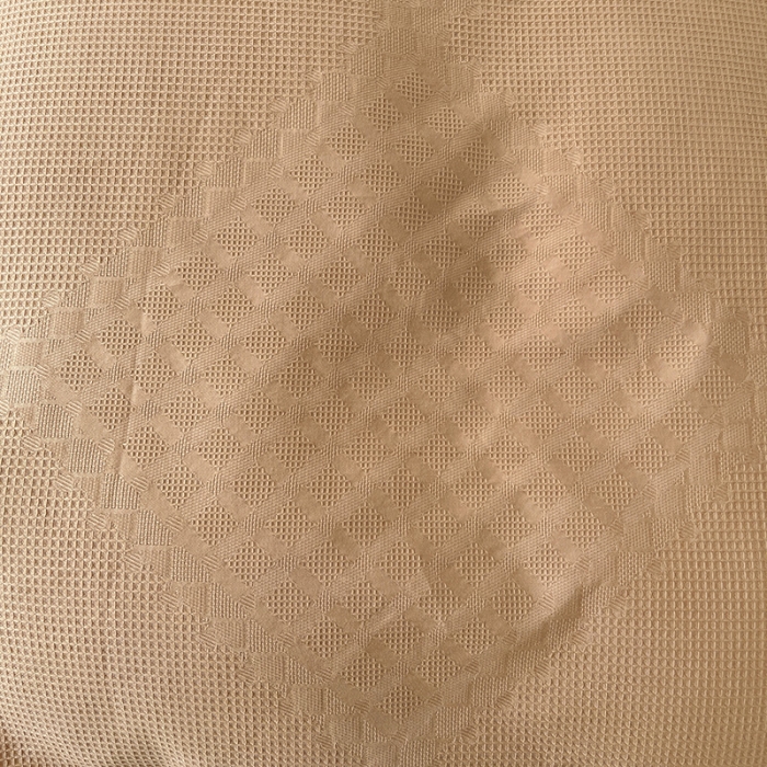 91家纺网 家纺一手货源 找家纺 金丝鸟 2022全棉华夫格提花加牛奶绒四件套 拉夫格驼