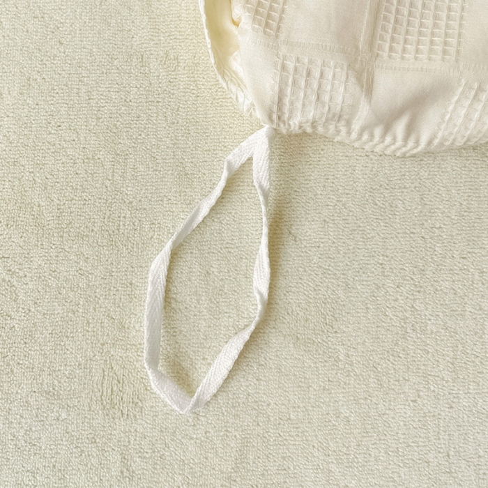 91家纺网 家纺一手货源 找家纺 金丝鸟 2022全棉华夫格提花加牛奶绒四件套 苏珊格白