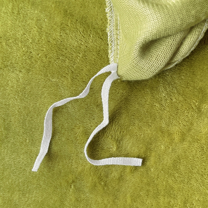 91家纺网 家纺一手货源 找家纺 金丝鸟 2022全棉华夫格提花加牛奶绒四件套 苏珊格白加绿