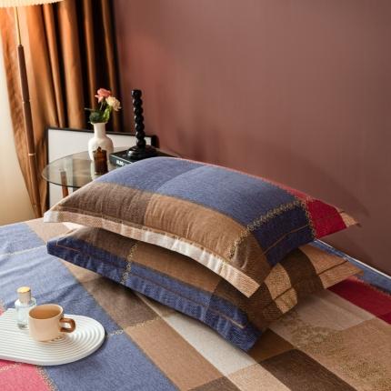 91家纺网 家纺一手货源 找家纺 乐视2024新款加厚高密全棉磨毛枕套 一见倾心