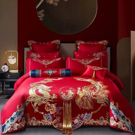 91家纺网 家纺一手货源 找家纺 （总）振翼 2025新款60s长绒棉婚庆四件套多件套