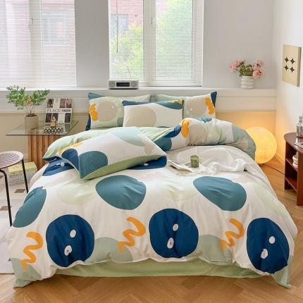 91家纺网 家纺一手货源 找家纺 （总）琪格格纺织 2022新款纯棉+牛奶绒棉加绒四件套