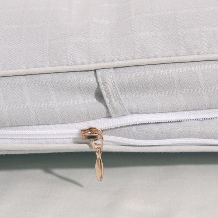 91家纺网 家纺一手货源 找家纺 伊被源 2022新款磨毛提花拉链子母被 灰色