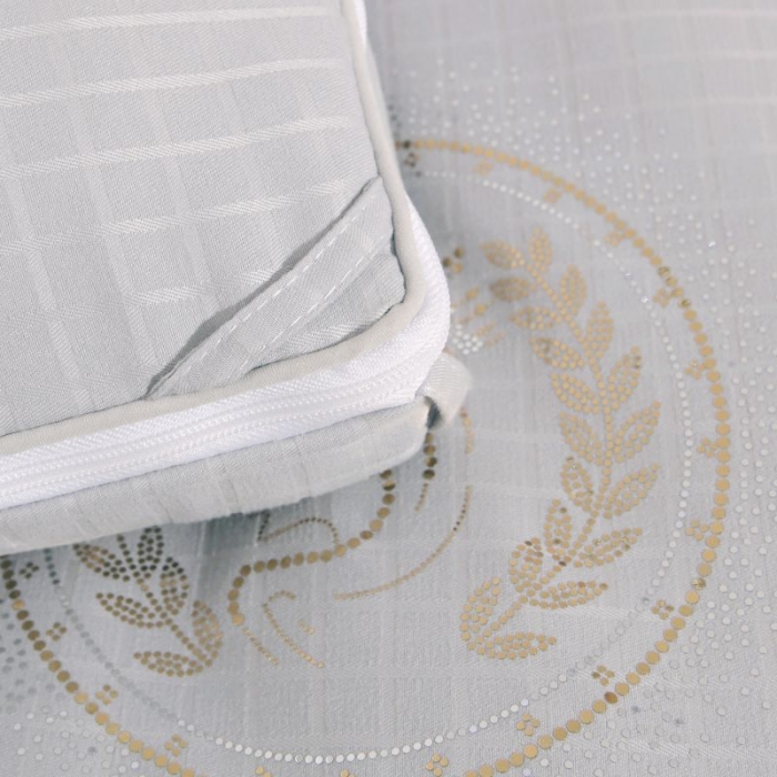 91家纺网 家纺一手货源 找家纺 伊被源 2022新款磨毛提花拉链子母被 灰色