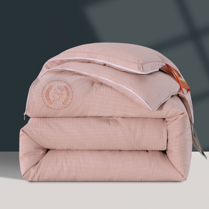 91家纺网 家纺一手货源 找家纺 伊被源 2022新款磨毛提花拉链子母被 豆沙