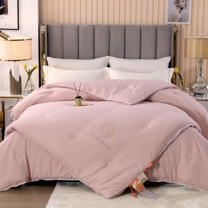 91家纺网 家纺一手货源 找家纺 伊被源 2022新款磨毛提花拉链子母被 豆沙