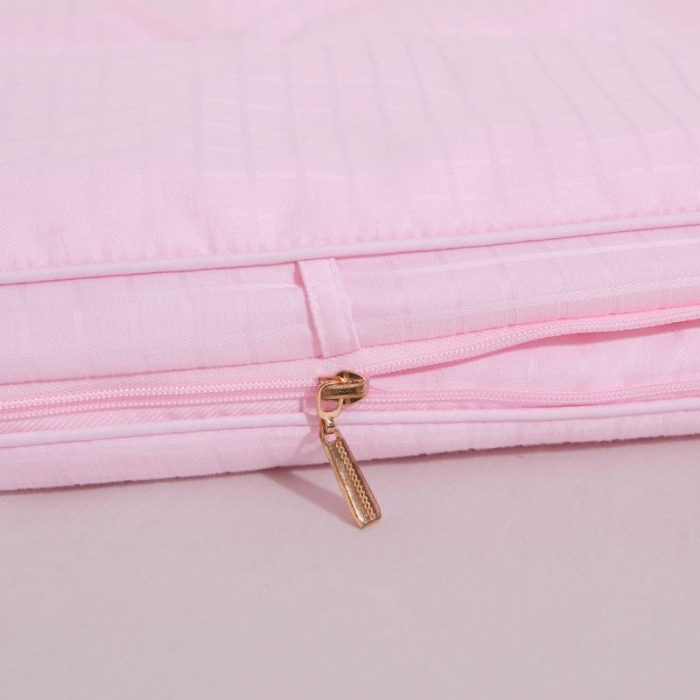 91家纺网 家纺一手货源 找家纺 伊被源 2022新款磨毛提花拉链子母被 粉色