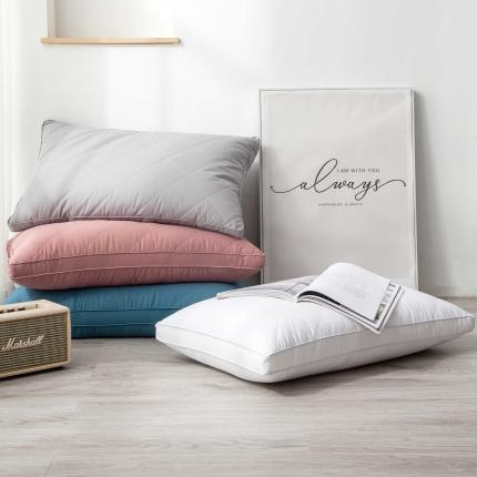 91家纺网 家纺一手货源 找家纺 （总）赛格时代家居 全棉大格立体绗缝羽丝绒枕芯,白色低枕,灰色低枕,蓝色低枕,酒红色低枕,白色中枕,灰色中枕,蓝色中枕,酒红色中枕,白色高枕,灰色高枕,蓝色高枕,酒红色高枕