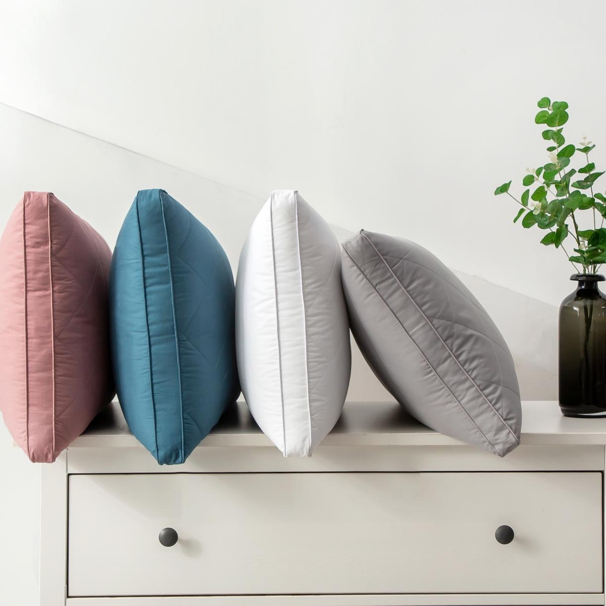 91家纺网 家纺一手货源 找家纺 （总）赛格时代家居 全棉大格立体绗缝羽丝绒枕芯