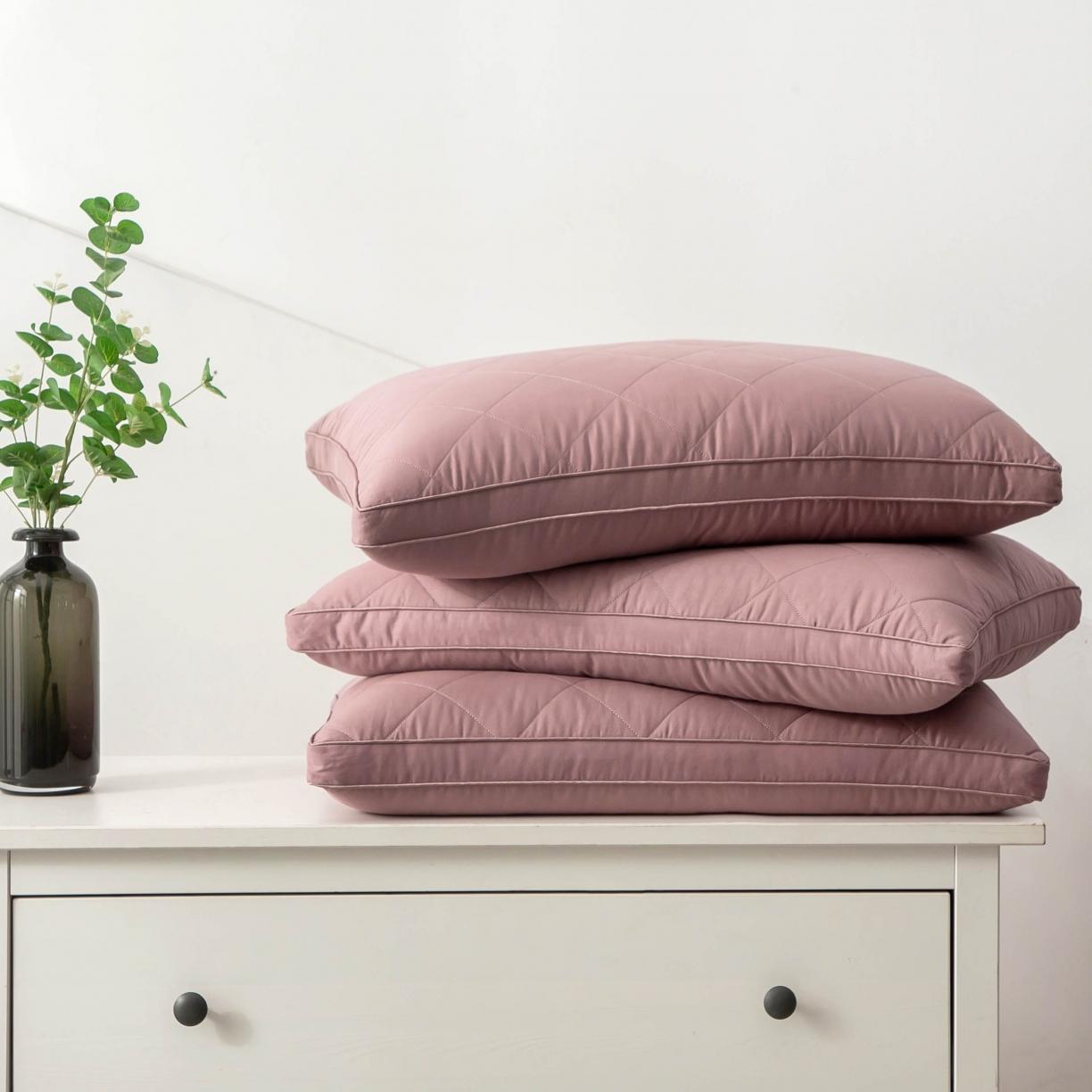 91家纺网 家纺一手货源 找家纺 （总）赛格时代家居 全棉大格立体绗缝羽丝绒枕芯