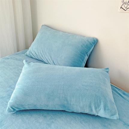 91家纺网 家纺一手货源 找家纺 （总）N先生 2023新款高克重纯色牛奶绒枕套一对