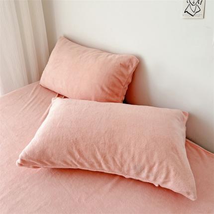 91家纺网 家纺一手货源 找家纺 （总）N先生 2023新款高克重纯色牛奶绒枕套一对
