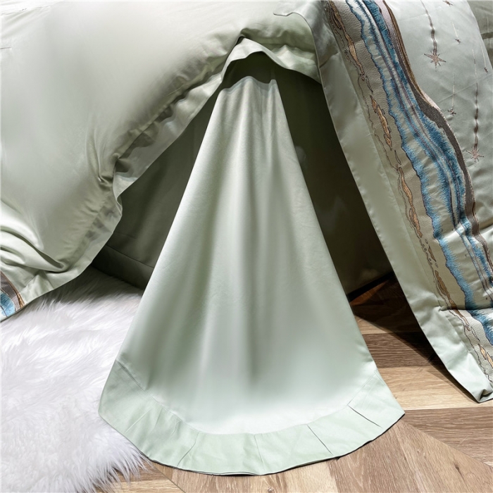 91家纺网 家纺一手货源 找家纺 （总）宏羽纺 新款高支高密长绒棉刺绣居家款四件套-罗马之恋