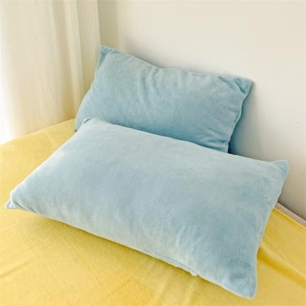 91家纺网 家纺一手货源 找家纺 （总）N先生 2023新款高克重纯色牛奶绒枕套一对