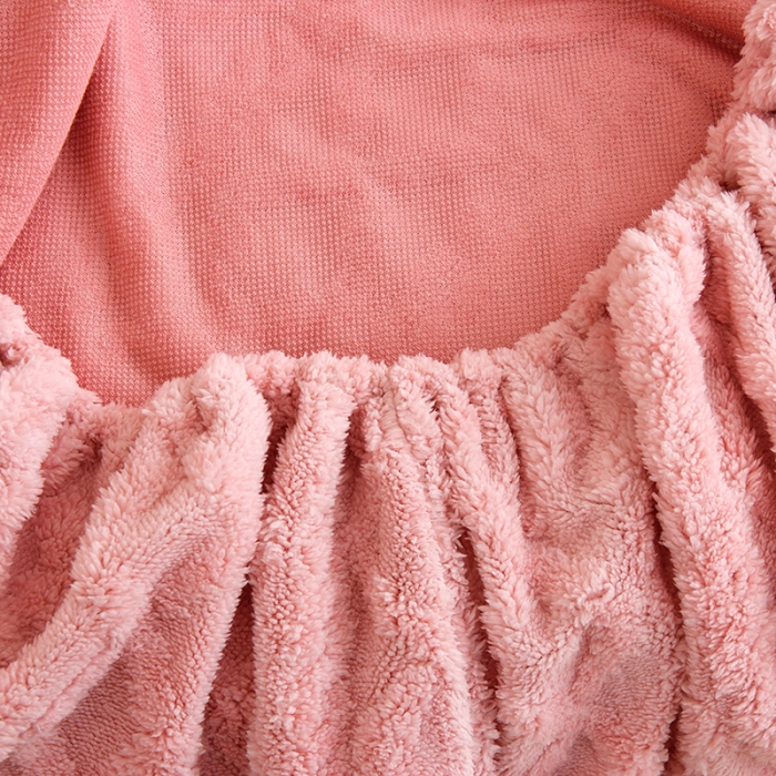 91家纺网 家纺一手货源 找家纺 启优 2022新款高克重温暖塔芙绒剪花床笠 豆沙粉