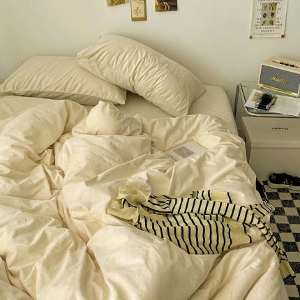 91家纺网 家纺一手货源 找家纺 （总）盛馨家纺 2023新款纯色撞色宝宝绒四件套