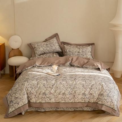 91家纺网 家纺一手货源 找家纺 （总）优然居 100支长绒棉保暖磨毛数码印花系列四件套