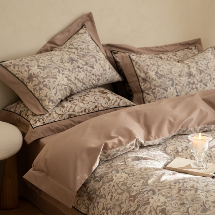 91家纺网 家纺一手货源 找家纺 优然居 100支长绒棉保暖磨毛数码印花系列四件套 爱莎