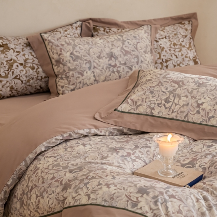 91家纺网 家纺一手货源 找家纺 优然居 100支长绒棉保暖磨毛数码印花系列四件套 爱莎