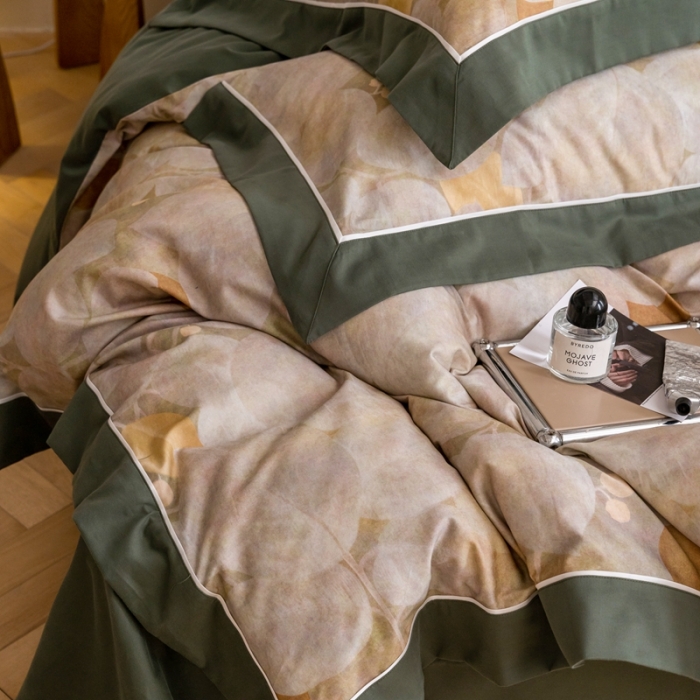 91家纺网 家纺一手货源 找家纺 优然居 100支长绒棉保暖磨毛数码印花系列四件套 乐佩