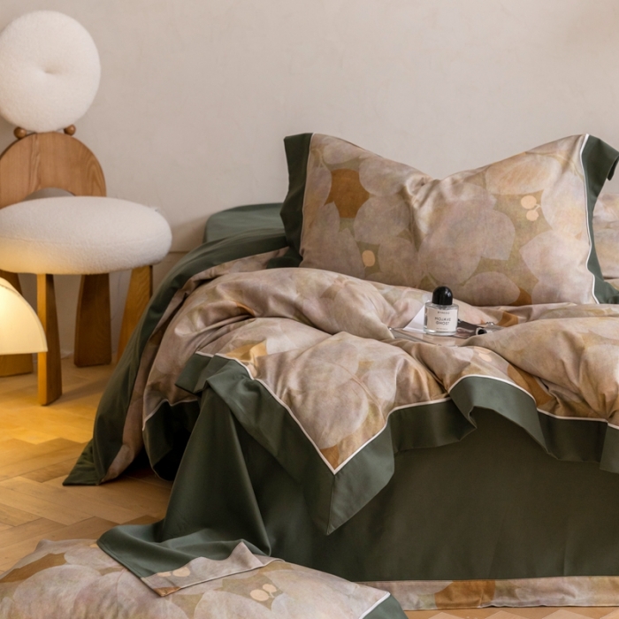 91家纺网 家纺一手货源 找家纺 优然居 100支长绒棉保暖磨毛数码印花系列四件套 乐佩