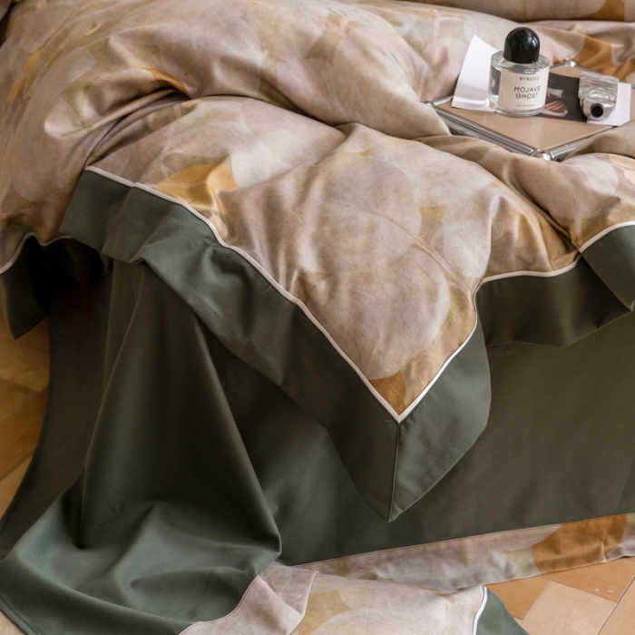 91家纺网 家纺一手货源 找家纺 优然居 100支长绒棉保暖磨毛数码印花系列四件套 乐佩