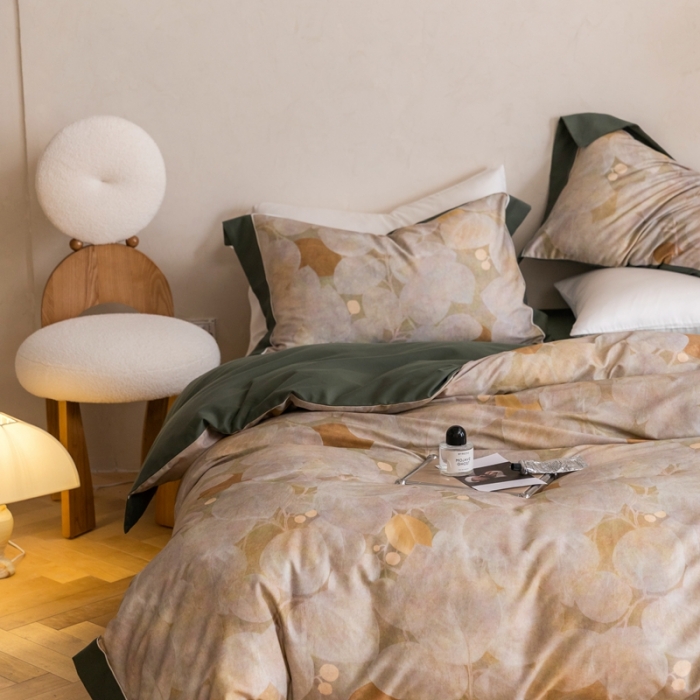 91家纺网 家纺一手货源 找家纺 优然居 100支长绒棉保暖磨毛数码印花系列四件套 乐佩