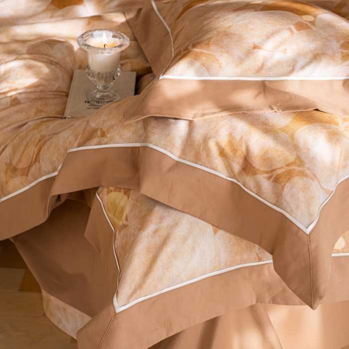 91家纺网 家纺一手货源 找家纺 优然居 100支长绒棉保暖磨毛数码印花系列四件套 茉莉