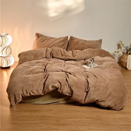 91家纺网 家纺一手货源 找家纺 （总）新款加厚牛奶绒四件套