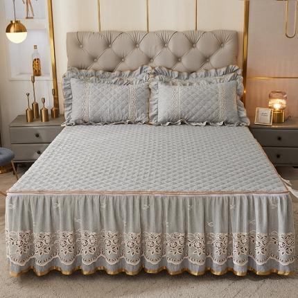 91家纺网 家纺一手货源 找家纺 （总）网红馆 2025新款云影花梦脱卸床笠式床裙三件套