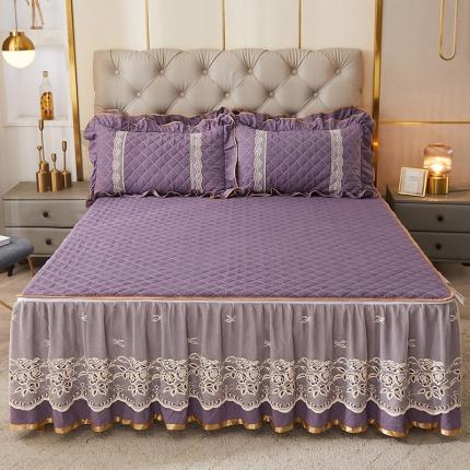 91家纺网 家纺一手货源 找家纺 （总）网红馆 2025新款云影花梦脱卸床笠式床裙四件套