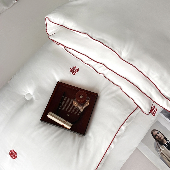 91家纺网 家纺一手货源 找家纺 优悦生活馆 2022新款婚庆冬被幸福一辈子