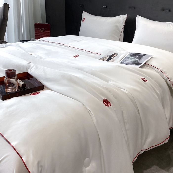 91家纺网 家纺一手货源 找家纺 优悦生活馆 2022新款婚庆冬被幸福一辈子