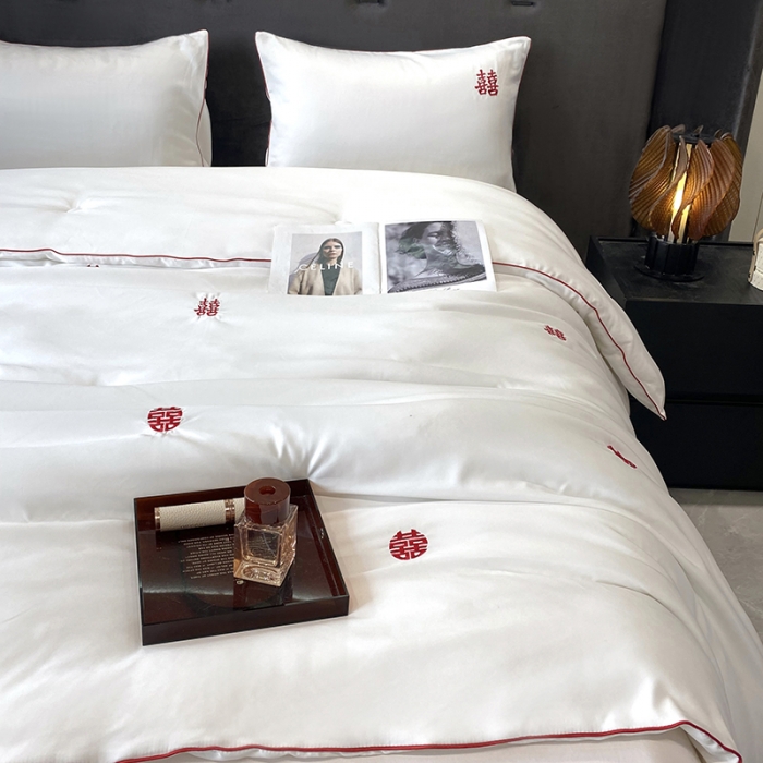 91家纺网 家纺一手货源 找家纺 优悦生活馆 2022新款婚庆冬被幸福一辈子