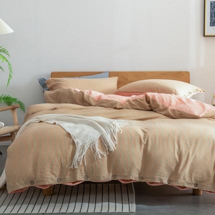 91家纺网 家纺一手货源 找家纺 寐眠 2022新款A类全棉水洗棉提花四件套