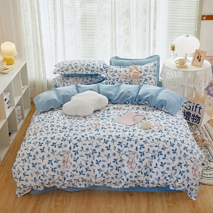 91家纺网 家纺一手货源 找家纺 世爵 2025新款磨毛印花单被套 欢乐时光