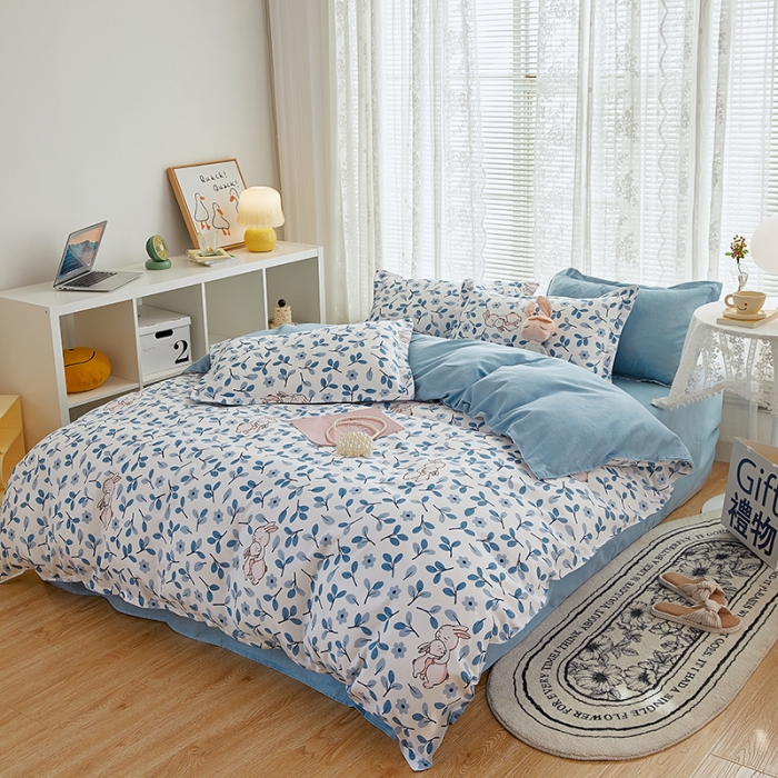 91家纺网 家纺一手货源 找家纺 世爵 2025新款磨毛印花单被套 欢乐时光