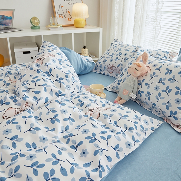 91家纺网 家纺一手货源 找家纺 世爵 2025新款磨毛印花单被套 欢乐时光