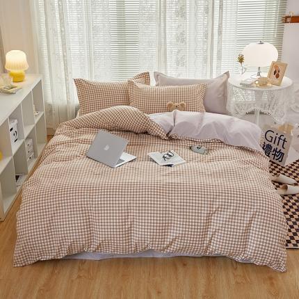 世爵 2025新款磨毛印花单被套 优格咖