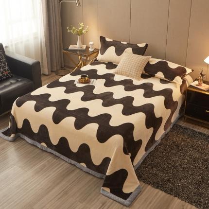 91家纺网 家纺一手货源 找家纺 （总）雅萱 2025新款菠萝格牛奶绒包边毛毯