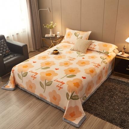 91家纺网 家纺一手货源 找家纺 （总）雅萱 2025新款菠萝格牛奶绒包边毛毯