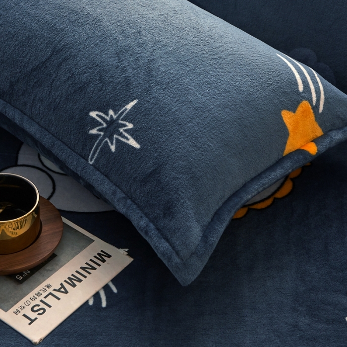 91家纺网 家纺一手货源 找家纺 雅萱 2024新款菠萝格牛奶绒包边毛毯 草莓恐龙