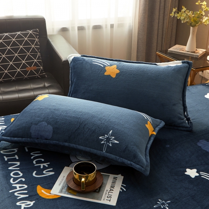 91家纺网 家纺一手货源 找家纺 雅萱 2024新款菠萝格牛奶绒包边毛毯 草莓恐龙