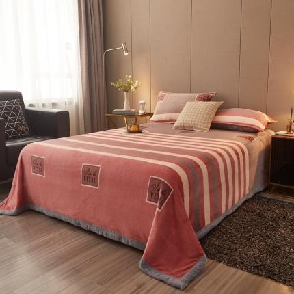 雅萱 2024新款菠萝格牛奶绒包边毛毯 活力青春