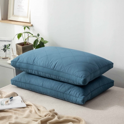 91家纺网 家纺一手货源 找家纺 （总）赛格时代家居 全棉大格立体绗缝羽丝绒枕芯