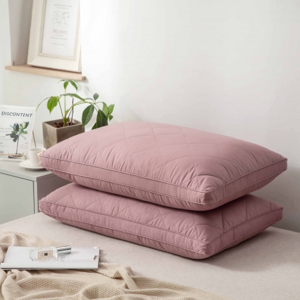 91家纺网 家纺一手货源 找家纺 （总）赛格时代家居 全棉大格立体绗缝羽丝绒枕芯